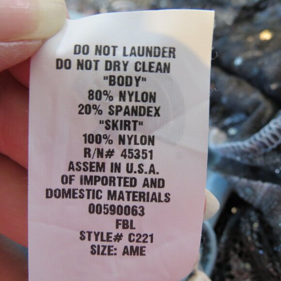 Curtain Call Grey/Pink/Black Ballet Tutu Silver Sequins Adult M - Picture 8 of 8